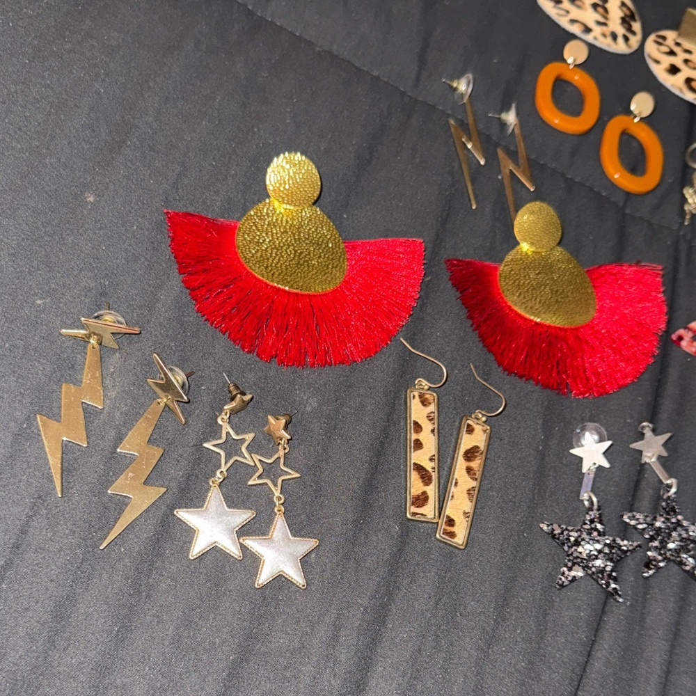 Assorted Statement Earrings Set - Colorful Mix - Picture 2 of 5